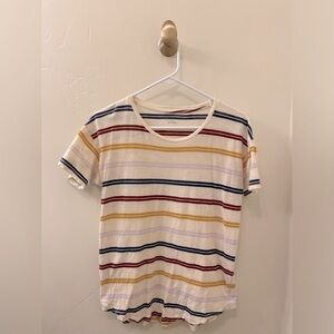 Madewell Whisper Cotton Striped Tee Sz Small